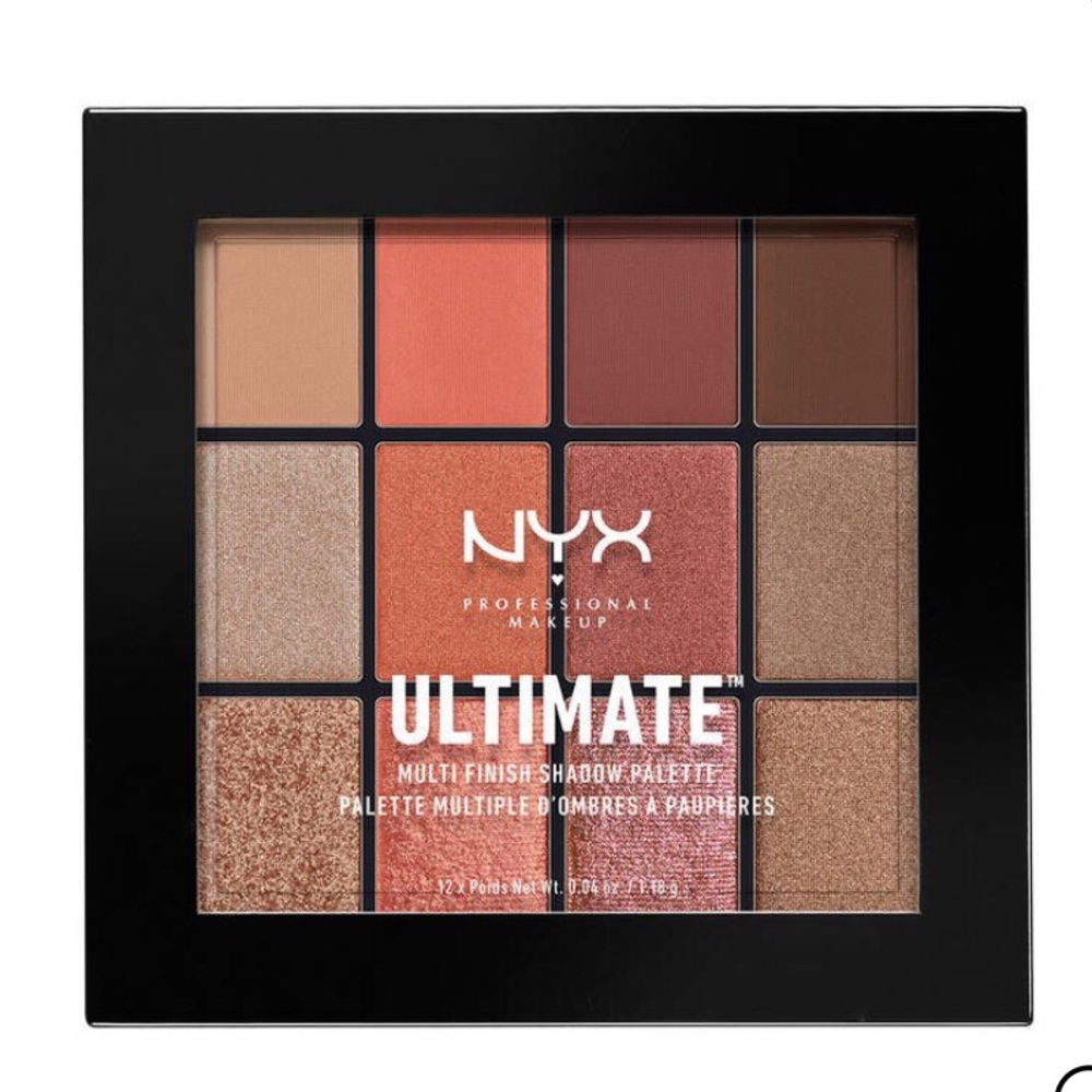 NYX Professional Makeup Warm Rust Eyeshadow Pallette - 12 shades - Gift